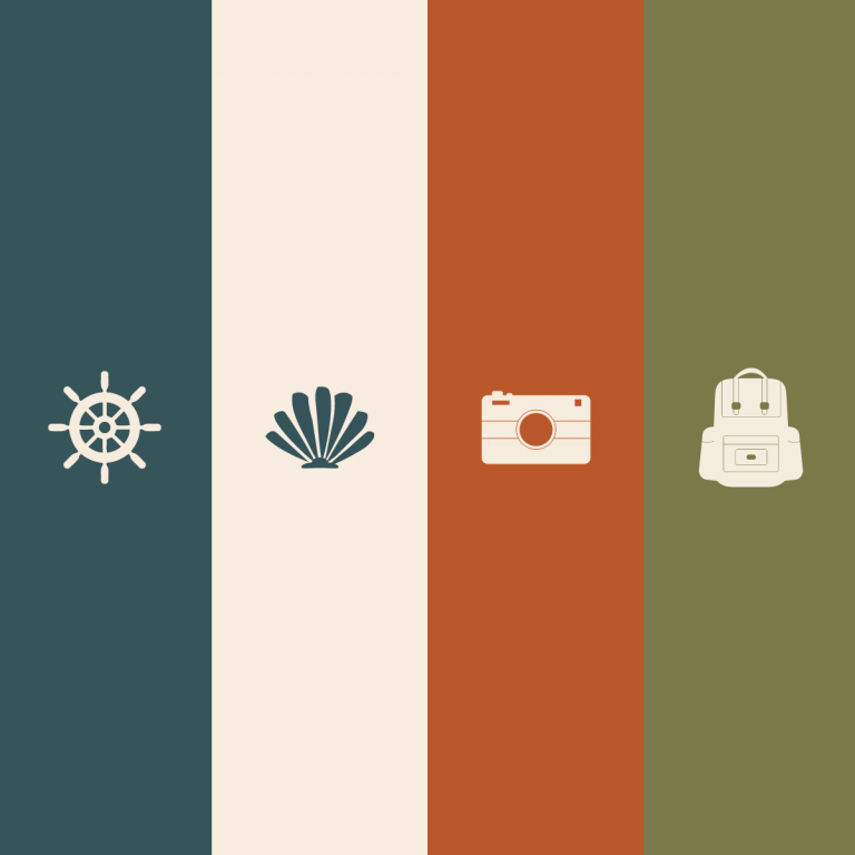 Identité visuelle organique et moderne pour une agence de voyages haut de gamme